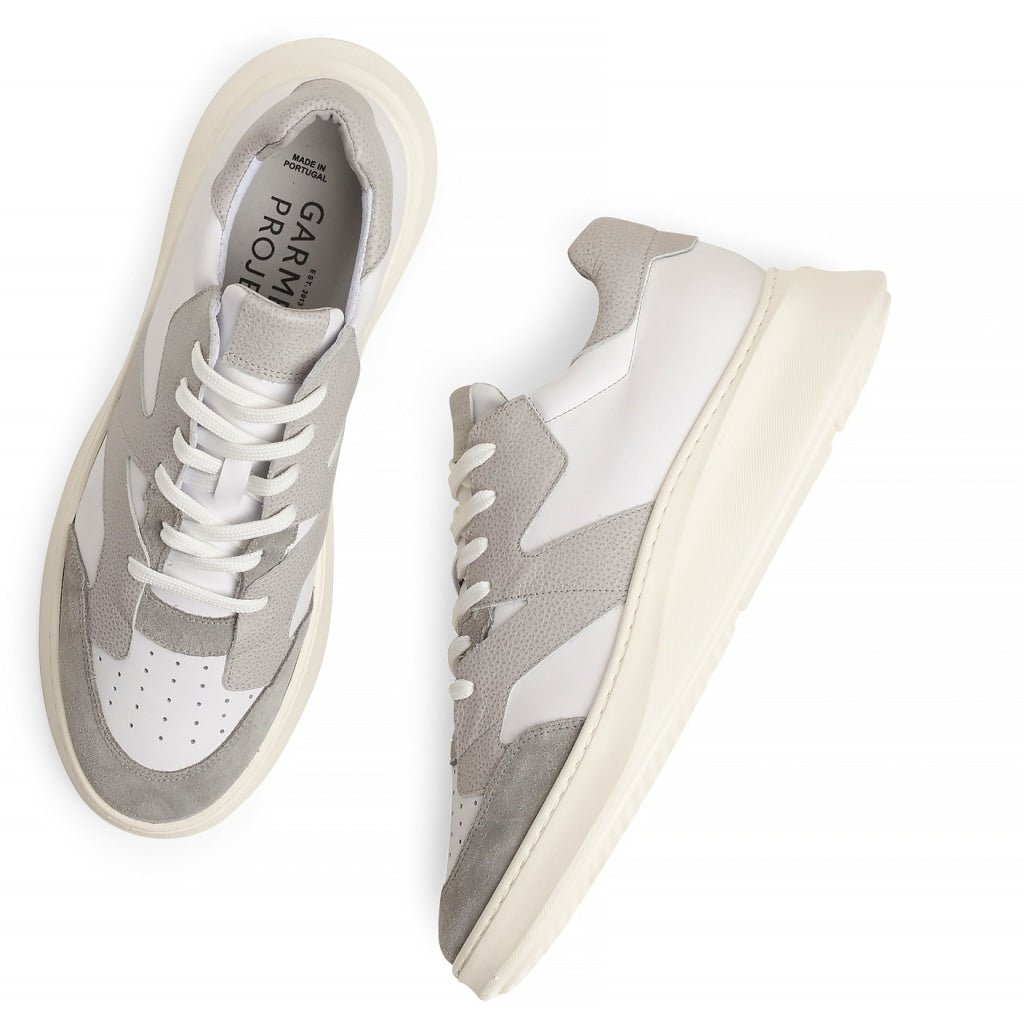 Manhatten Sneaker, white grey leather