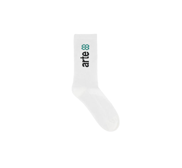 Arte ss23 logo sock, white