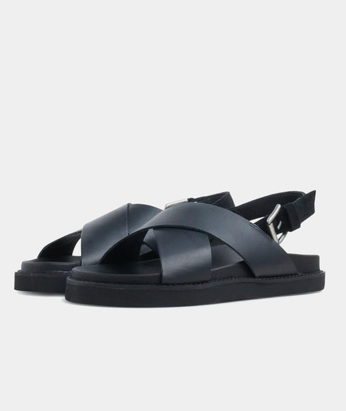 Yodo Sandals, black leather