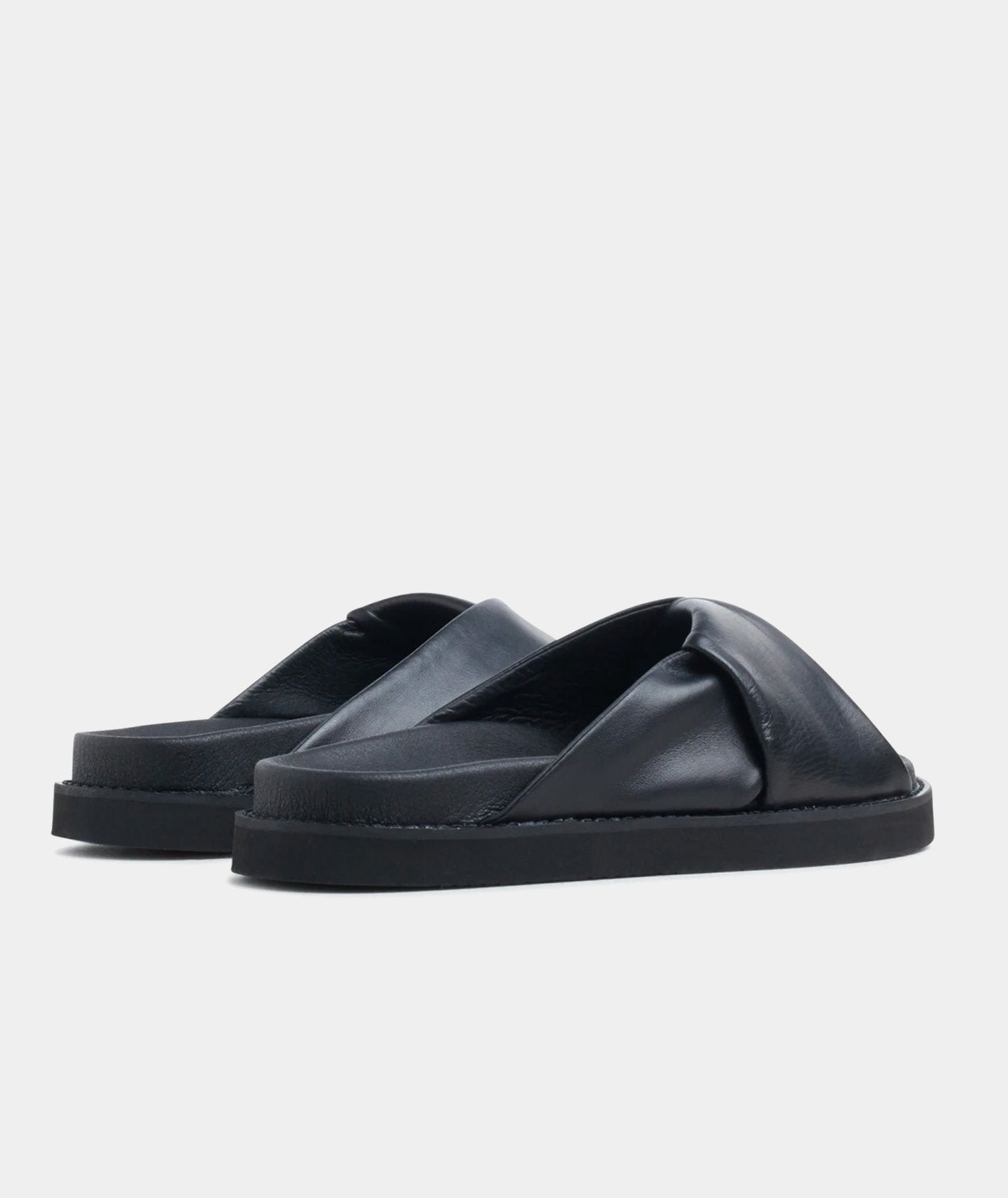 Yodoa Sandals, black leather
