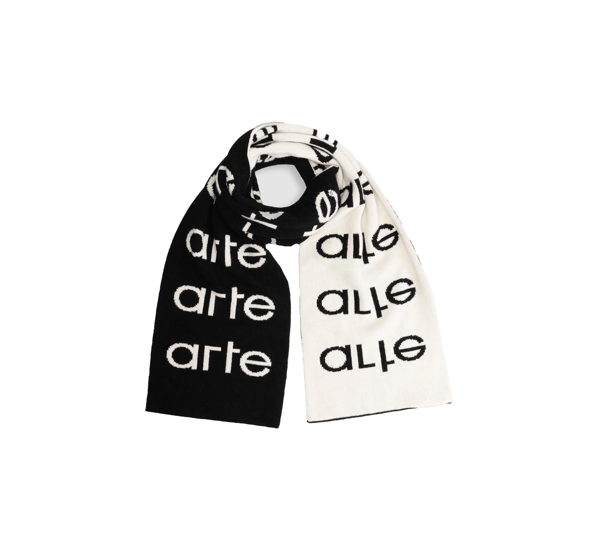 arte antwerp_alex allover scarf_white black_1_2