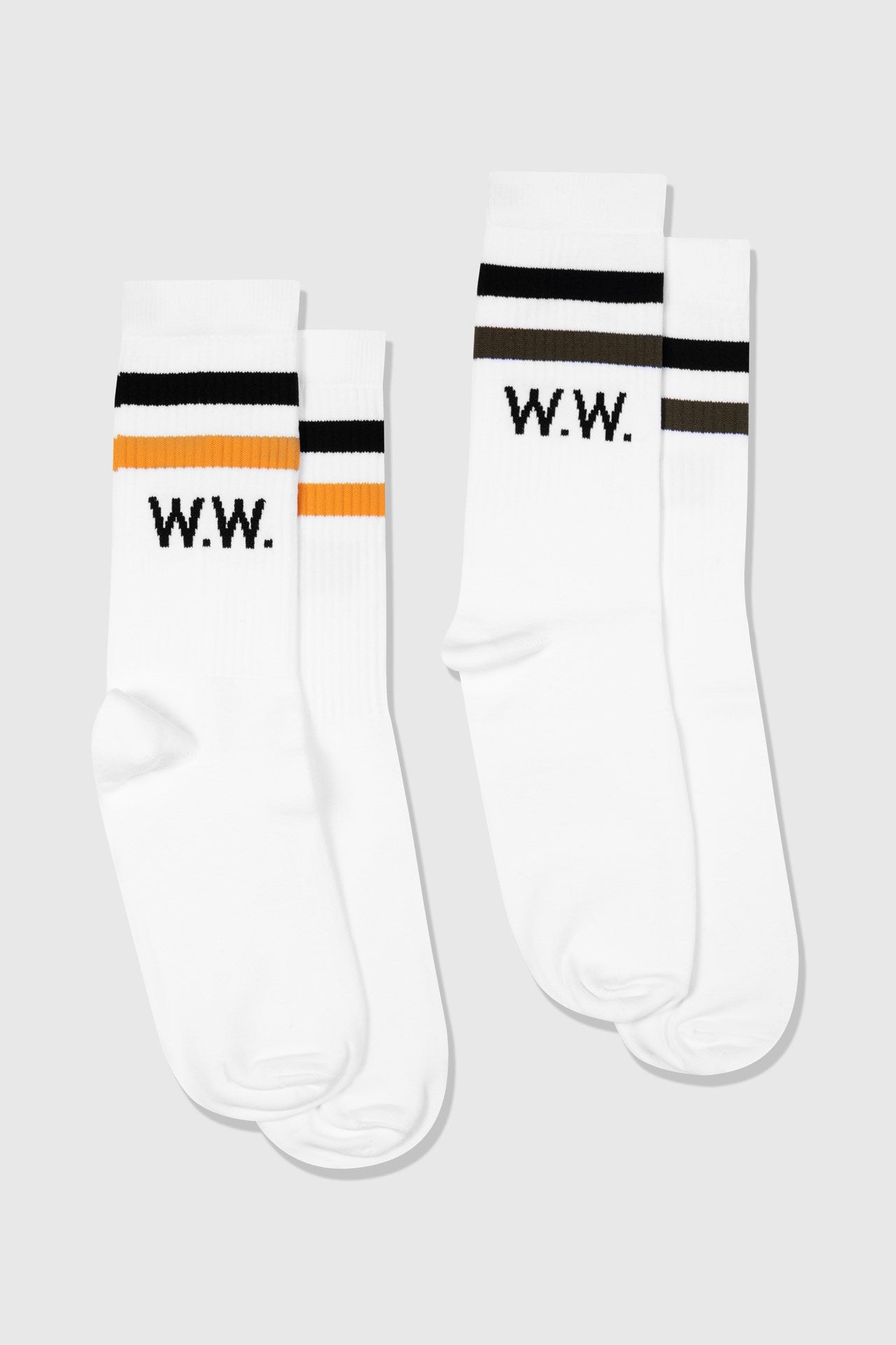 Gail 2- Pack Socks, white stripes