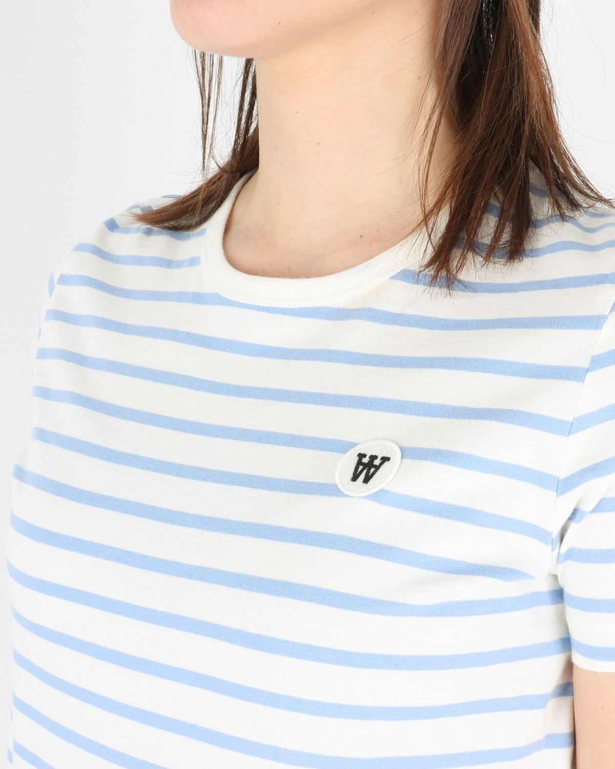 Uma T-Shirt, off-white/blue stripes