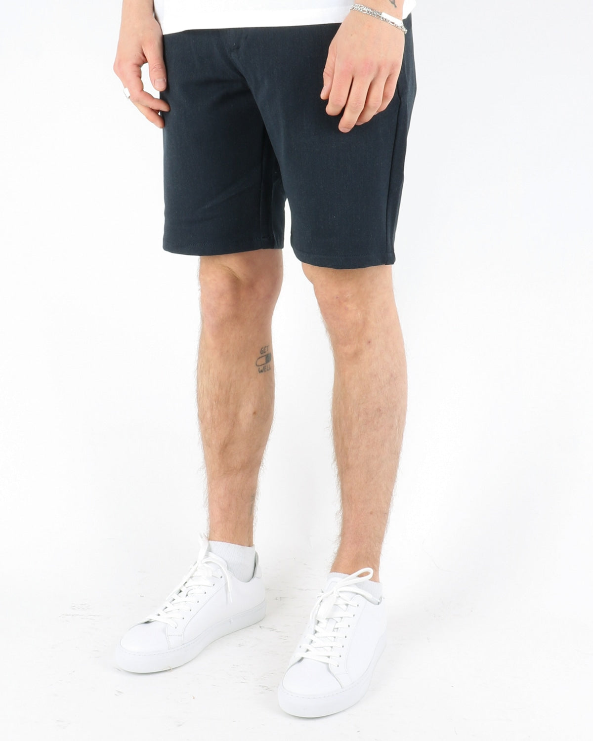 Steffen Melange shorts, navy melange