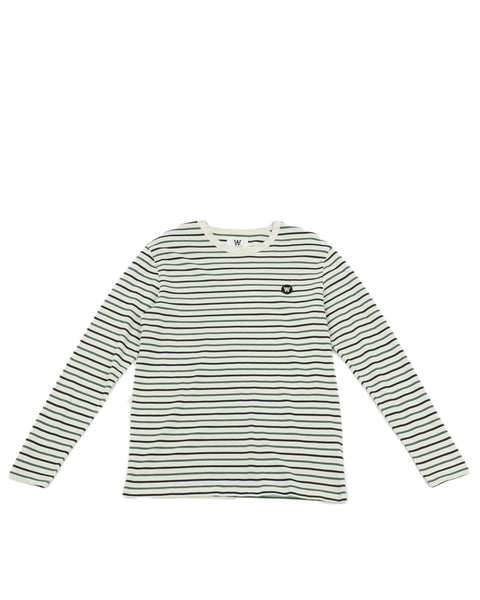 wood wood mel stripe ls t-shirt_off white green stripes_1_3