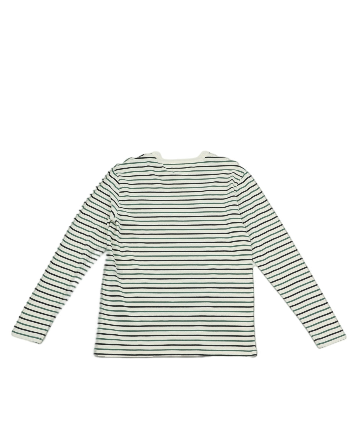 wood wood mel stripe ls t-shirt_off white green stripes_2_3
