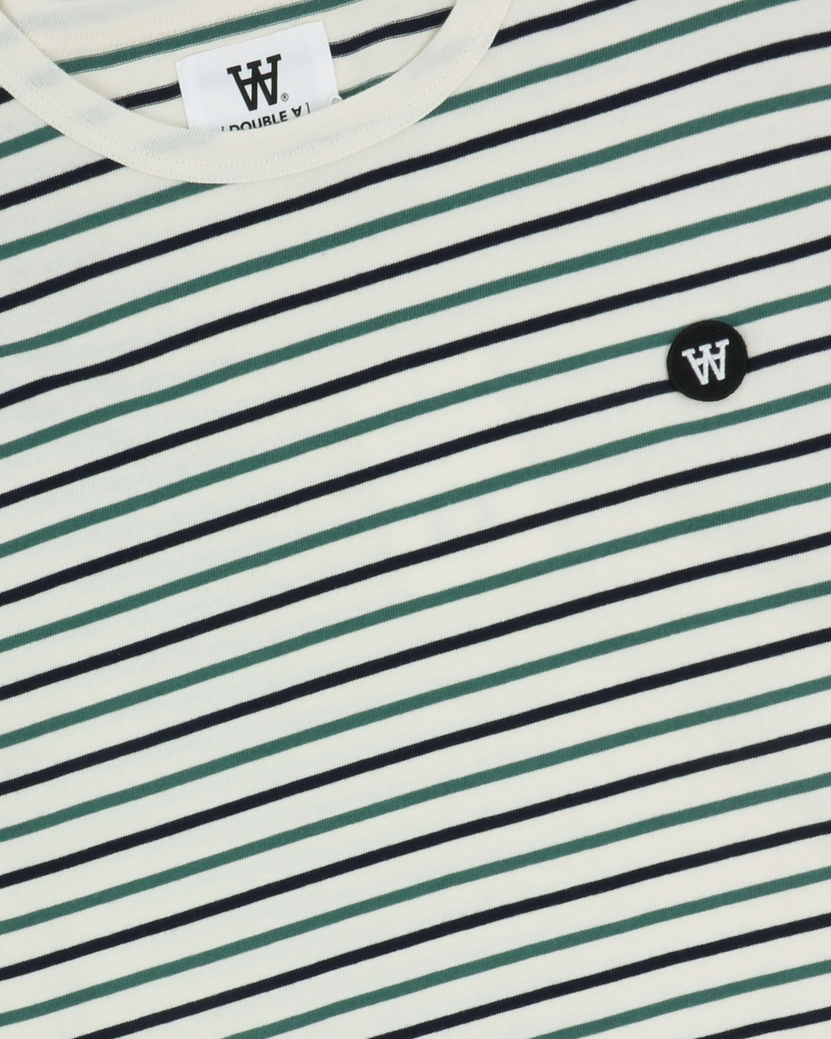 wood wood mel stripe ls t-shirt_off white green stripes_3_3